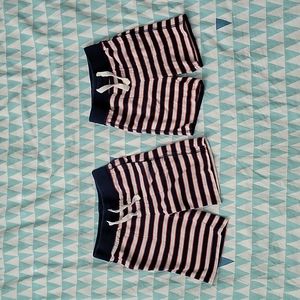 Gap Matching Striped Kids Shorts, 12-18M and 5T